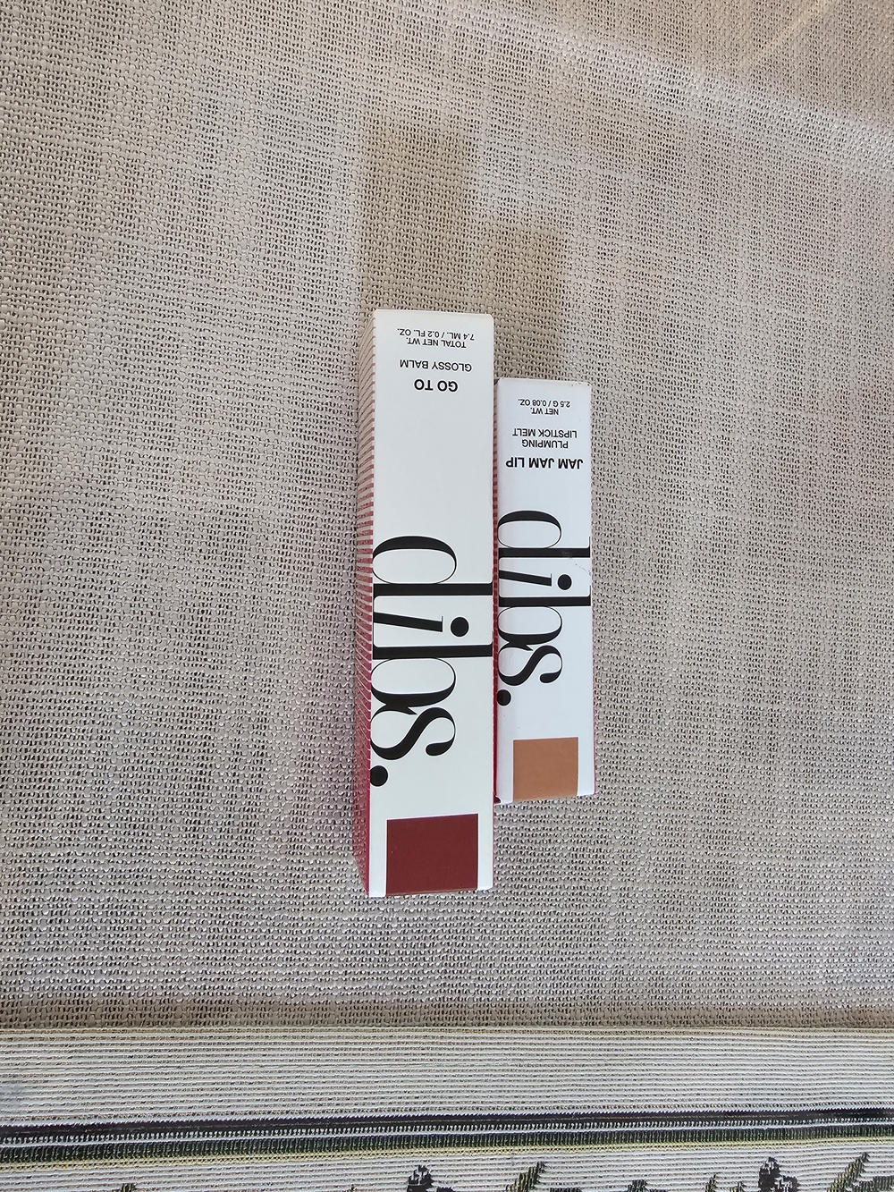 dip Jam Jam Lip & Gloss Balm Duo — Deep Red & Peachy Nude